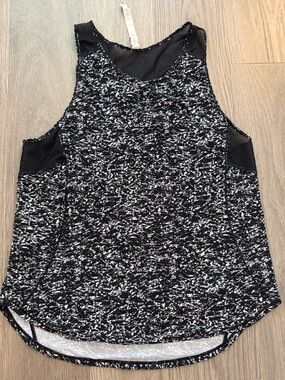 lululemon athletica Black & White Marbled Racerback Tank